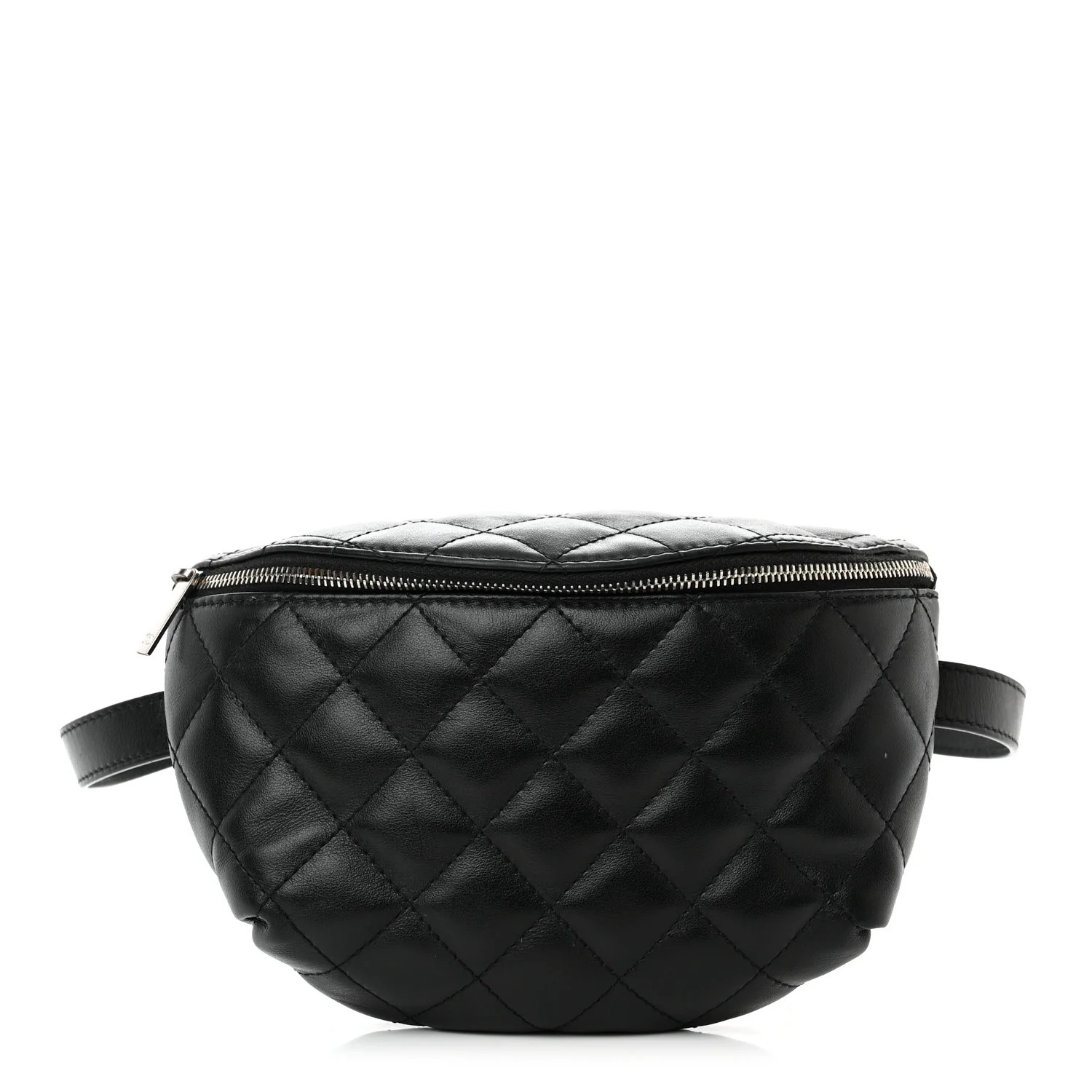 Lambskin Quilted Waist Belt Bag Black | FASHIONPHILE (US)