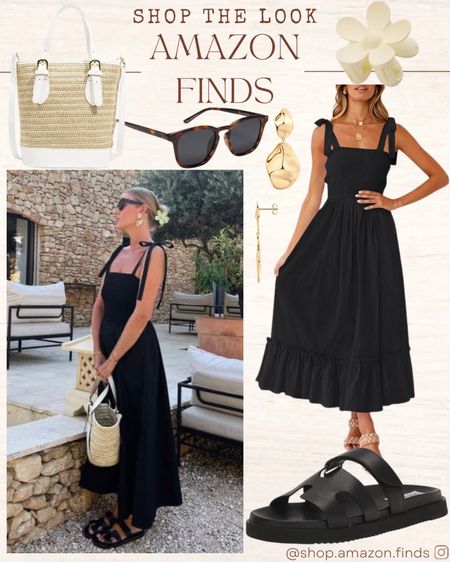 Pinterest Inspired Look!
Classic black summer dress, with accessories all styled from Amazon.

#LTKStyleTip #LTKItBag #LTKShoeCrush