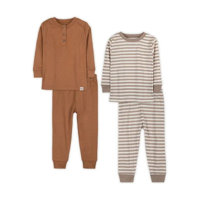 Little Star Organic Baby and Toddler Unisex, Boy, Girl Pajama Set, 4 Pc, 12M-5T | Walmart (US)