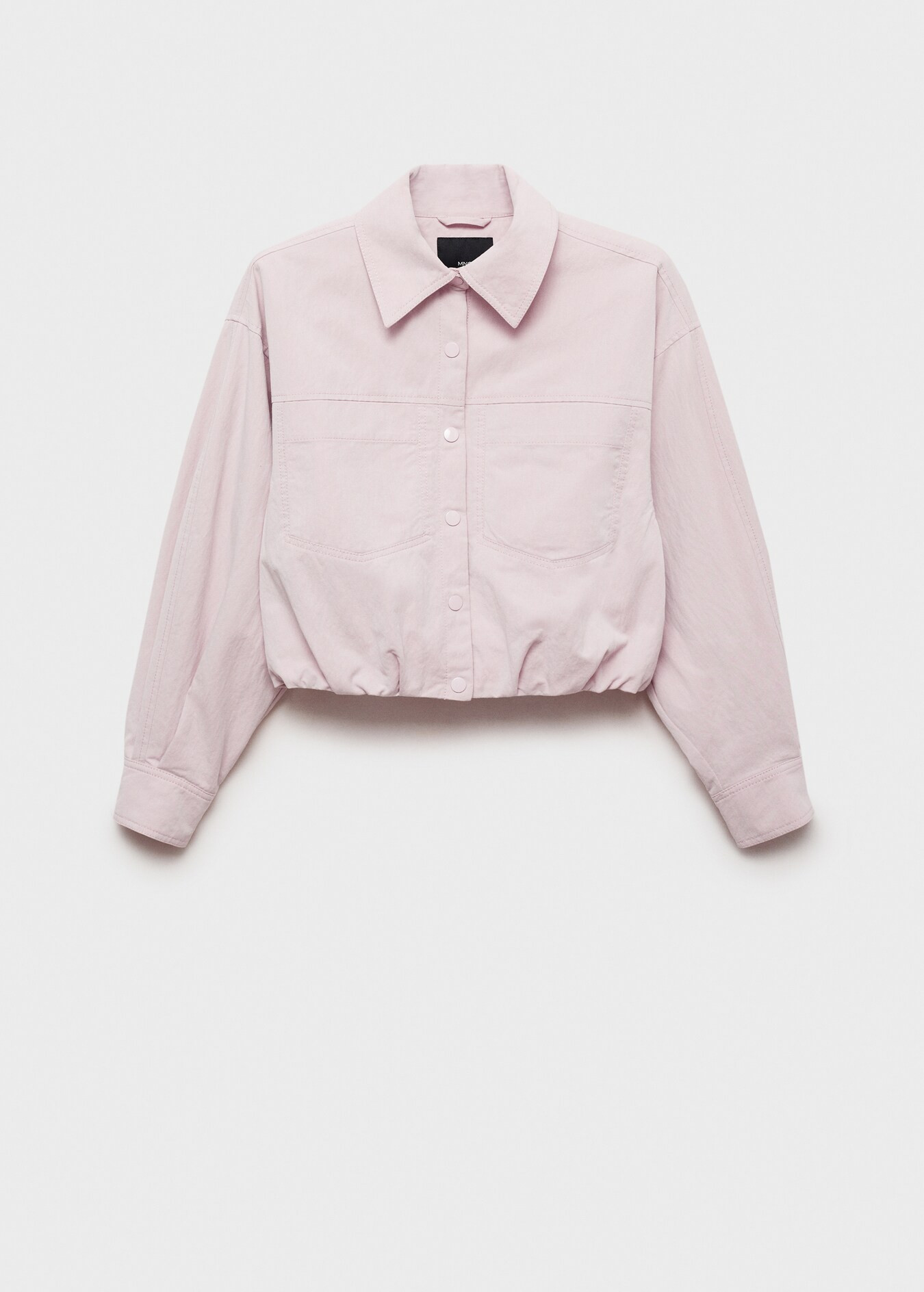 Gathered denim jacket - Women | MANGO USA | Mango (US/MX/AU)