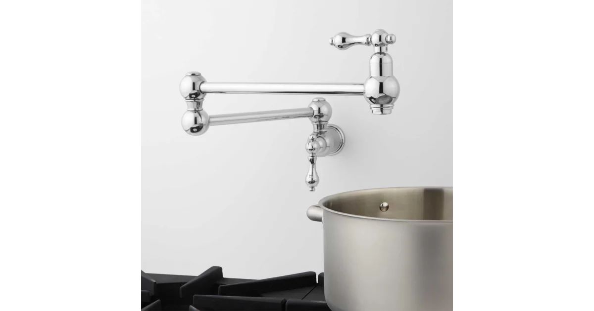 Signature Hardware Vivan Double Handle Wall Mounted Pot FillerModel:329630from the Vivan Collecti... | Build.com, Inc.