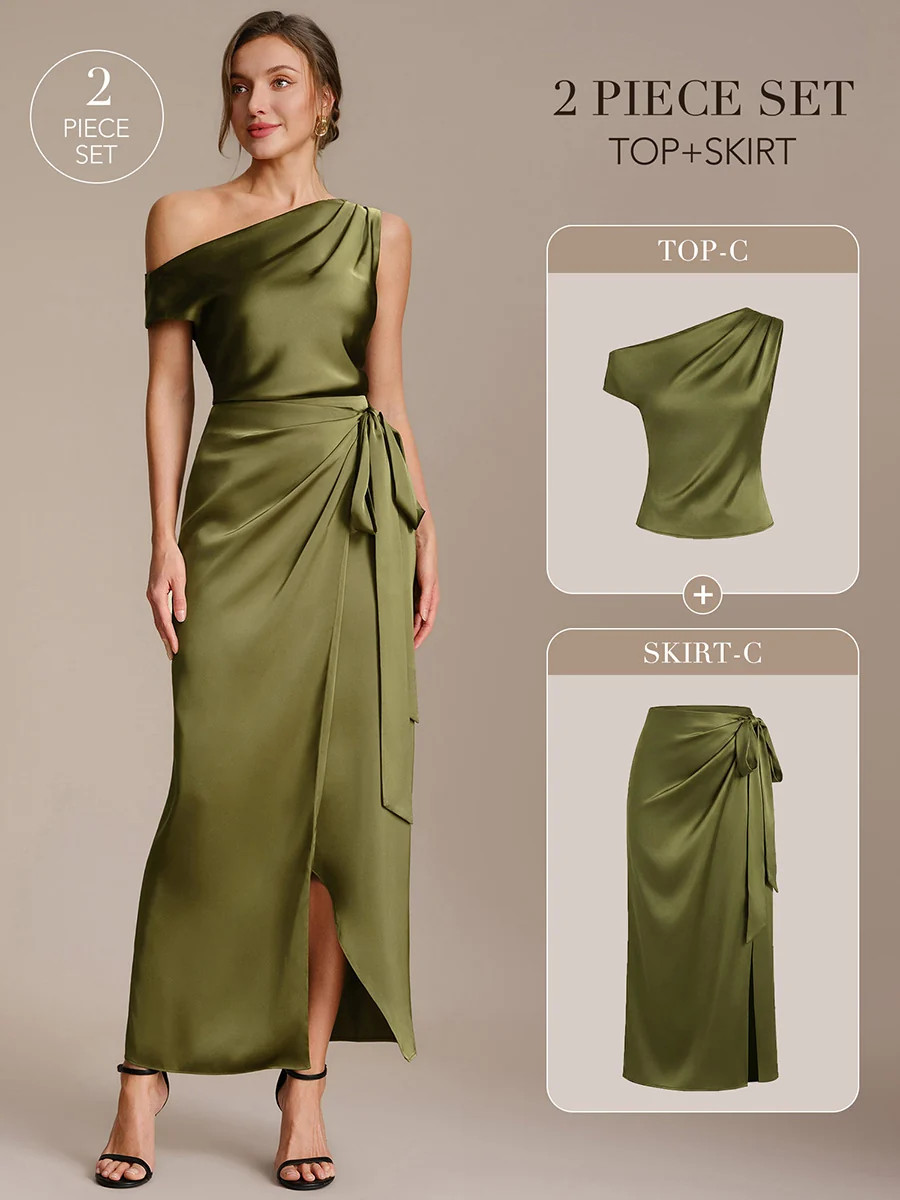 Slit Satin Sheath Skirts | Ever Pretty Garment Inc