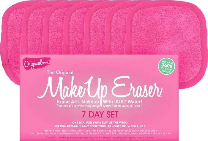 Makeup Eraser Original Pink 7-Day Mini MakeUp Eraser Set | Nordstrom | Nordstrom