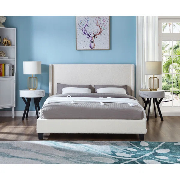 Hopeworth Upholstered Wingback Bed | Wayfair North America