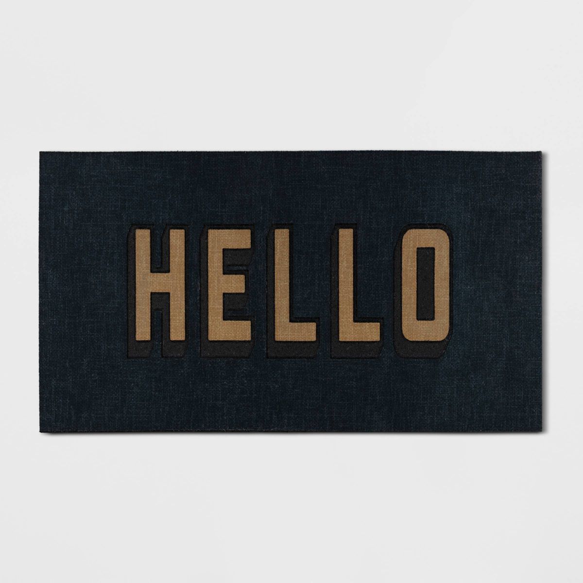 1'7.5"x3'11" 'Hello' Doormat Black/Tan - Threshold™ | Target