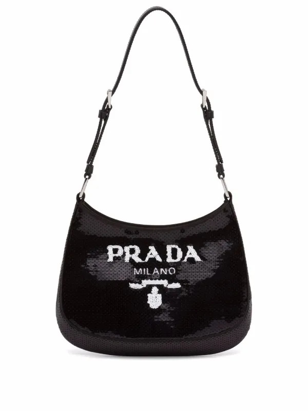 Prada Cleo Sequinned Shoulder Bag - Farfetch | Farfetch Global