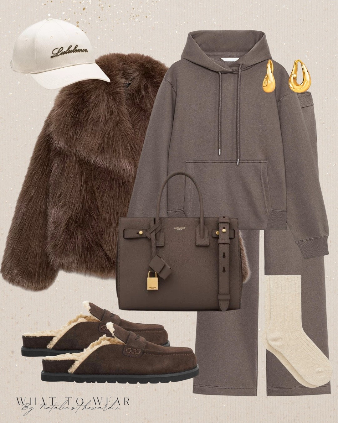 A tonal brown look styling a gorgeous mushroom tracksuit (size up) brown suede mules and a brown faux fur coat perfect casual but put together vibes 

#LTKuk #LTKwinter #LTKstyletip