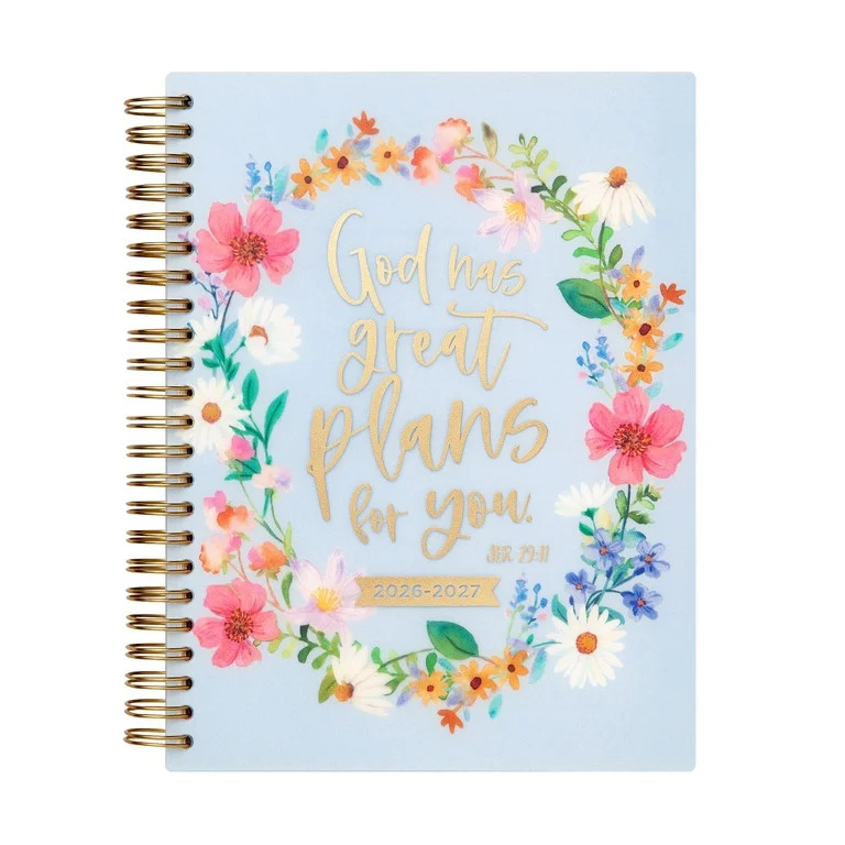 Mintgreen Weekly Planner, 6.25" x 8.25", Blue Religious, Poly Spiral Bound | Walmart (US)