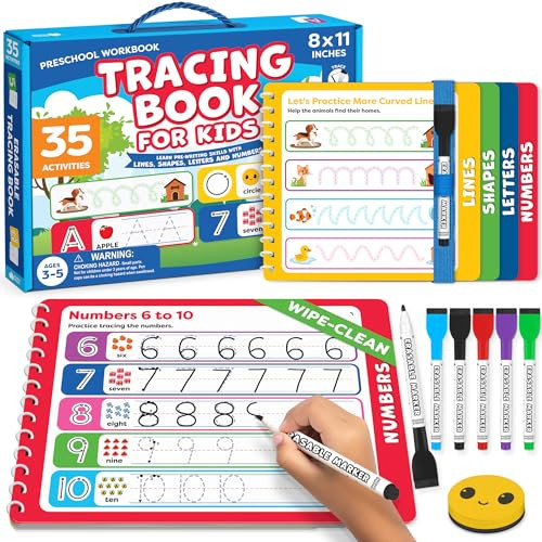 Momo & Nashi Preschool Learning Activities - Letter Tracing Books for Kids Ages 3-5 - Toddler Han... | Amazon (US)