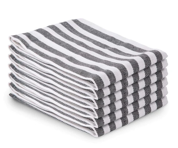 Striped Hand Towels - Black Striped Dish Towels - Black & White Striped Towels - Striped towels -... | Etsy (US)