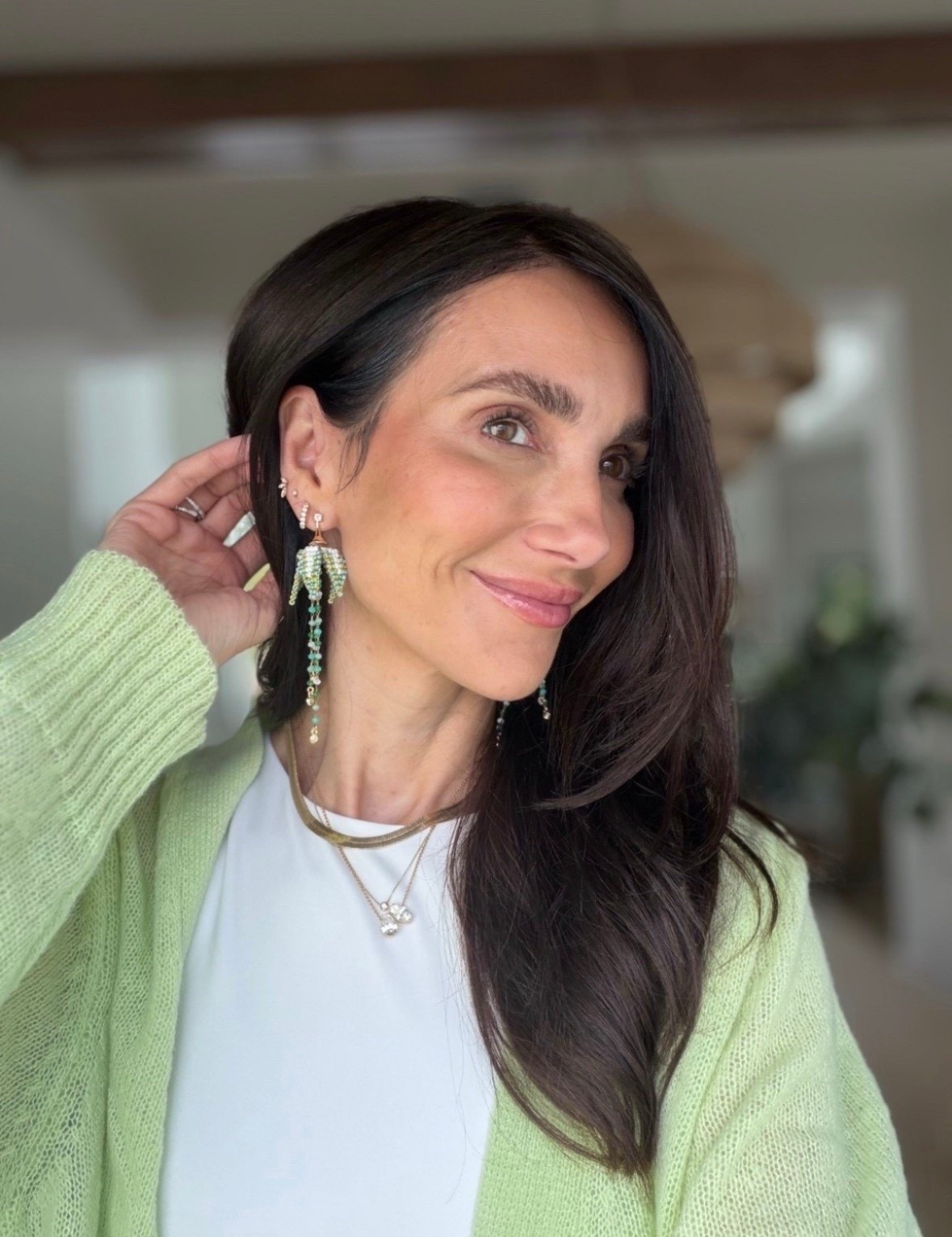These statement earrings are such a fun way to elevate a simple outfit, they add the prettiest pop of color and instantly make the whole look feel styled.

statement earrings, colorful jewelry, spring accessories, outfit details, elevated basics, everyday style, chic accessories, annabrstyle