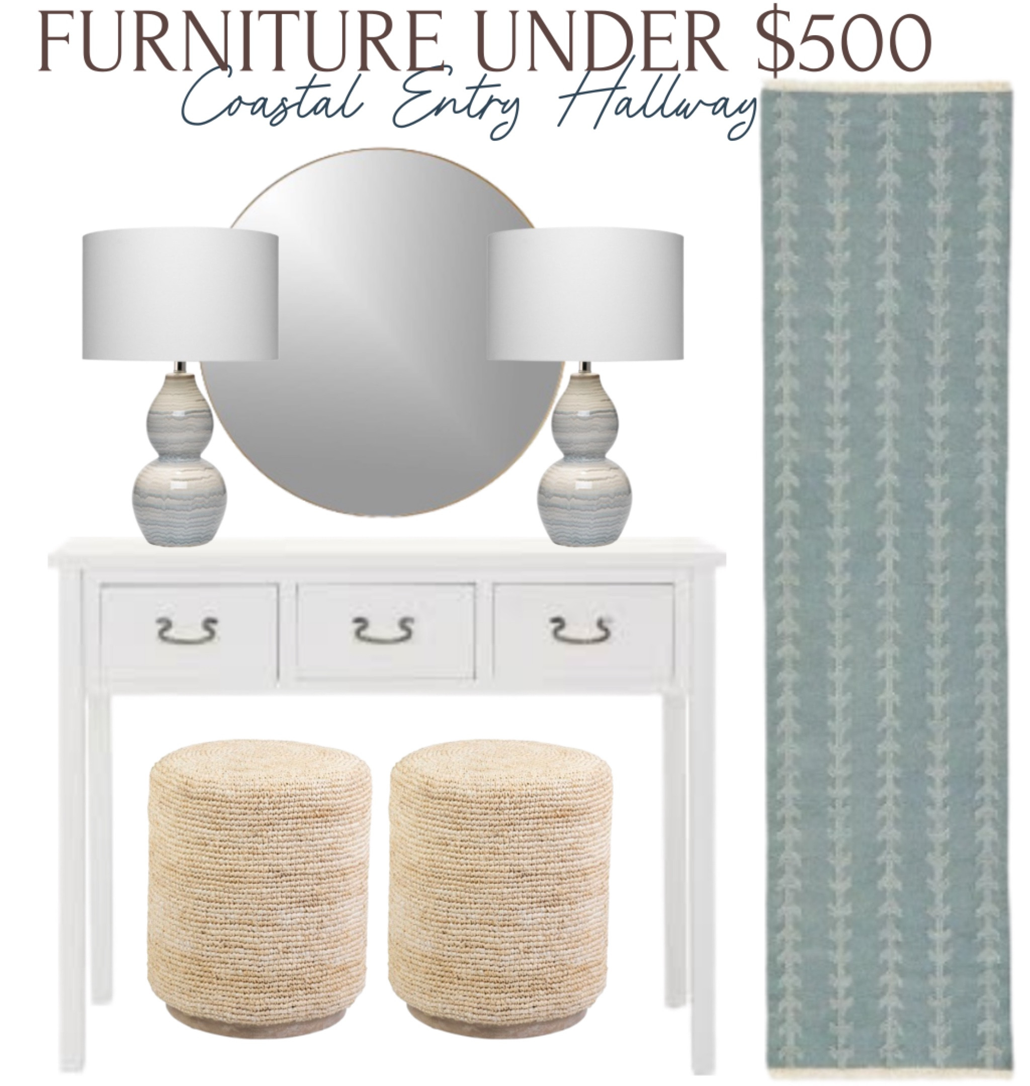 A design perfect for dressing up any hallway or entryway and giving it a coastal flair 🌊