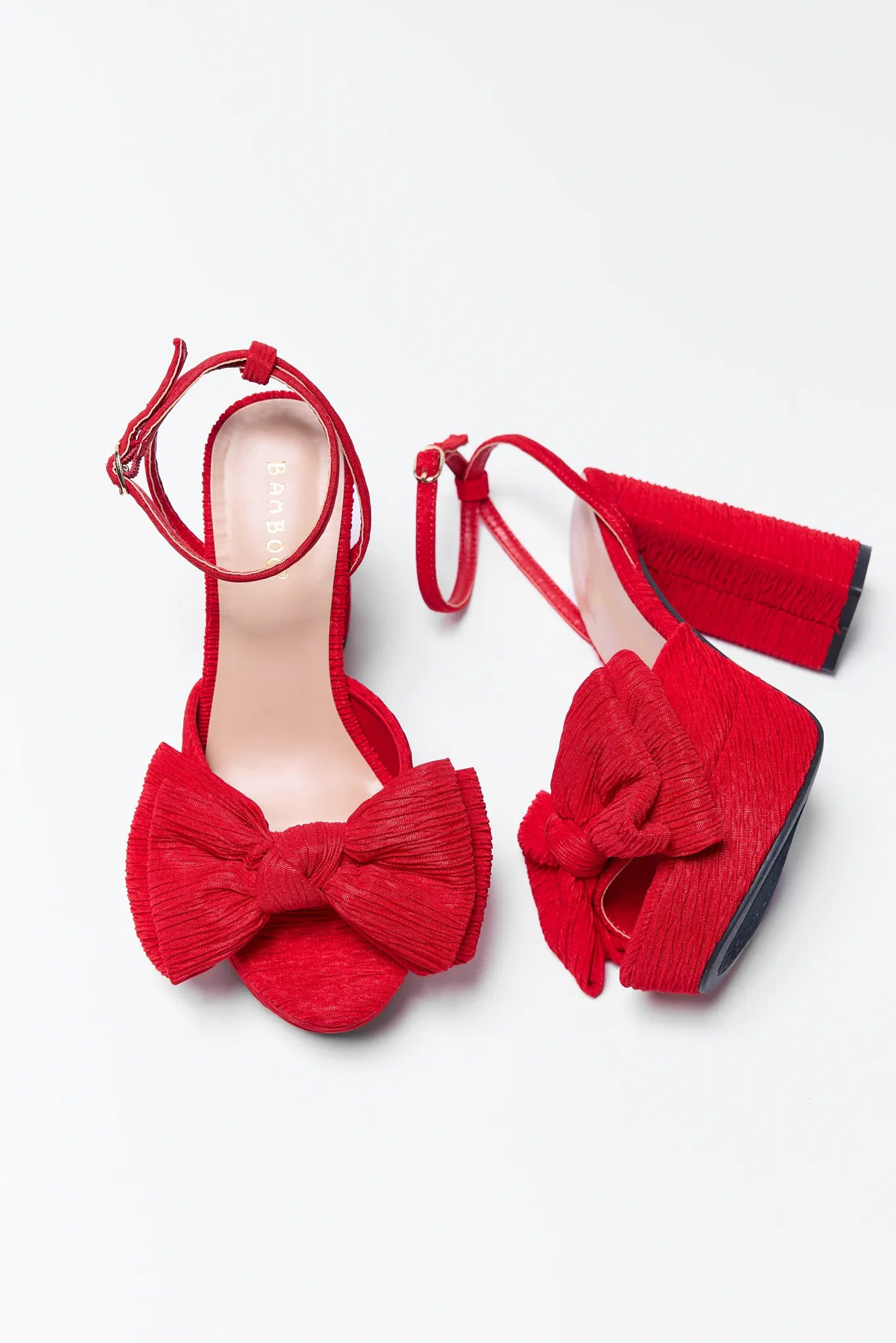 Nicole Red Platform Heels | Avara