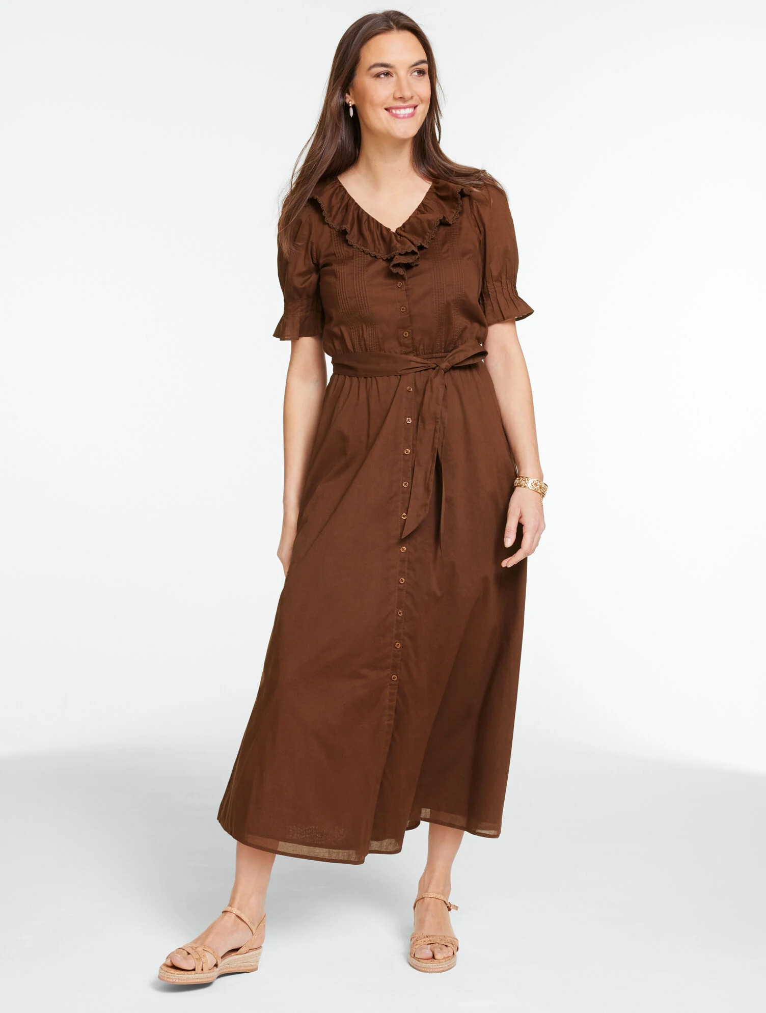 Voile Fit & Flare Shirtdress | Talbots
