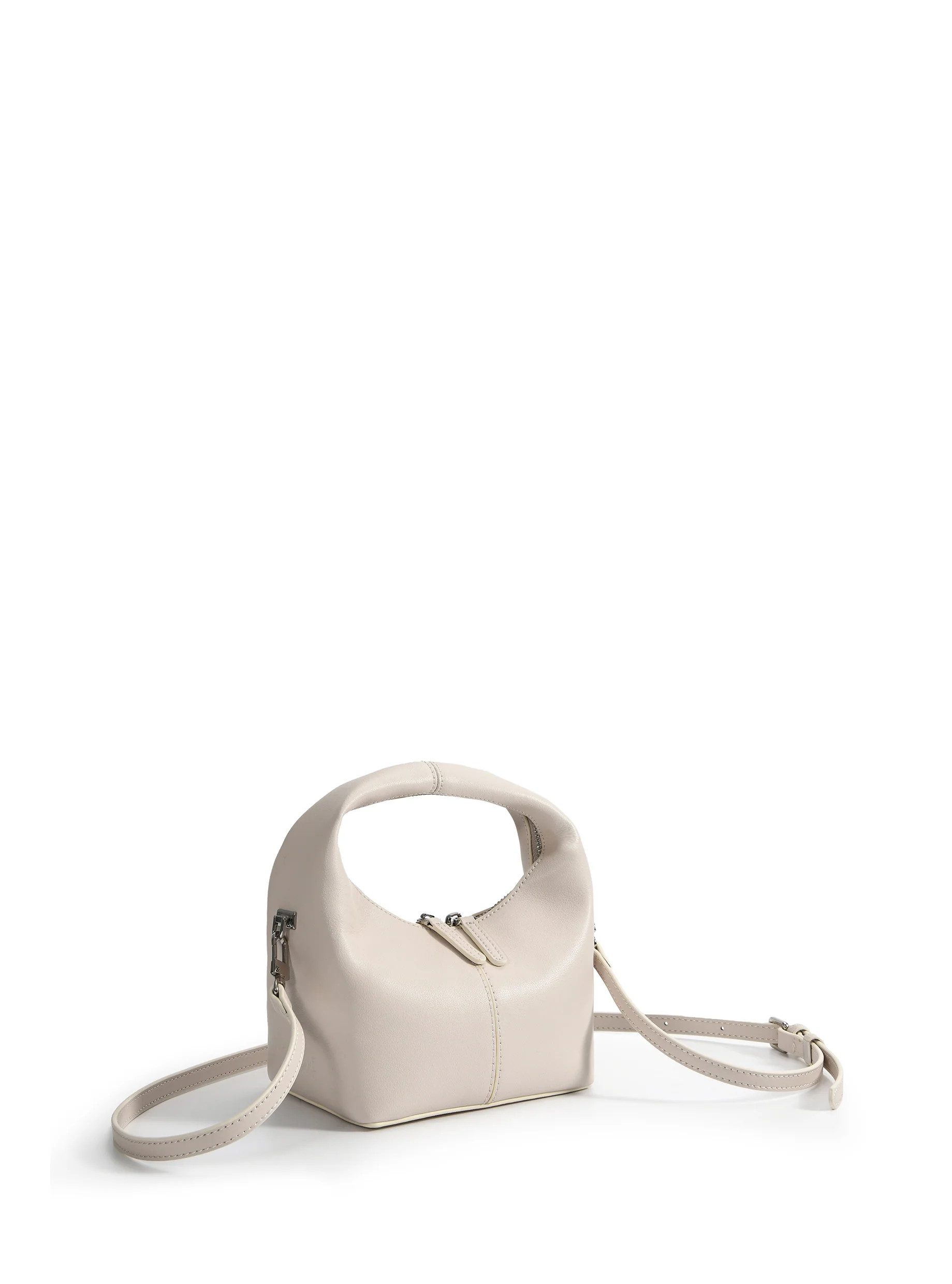 Rebecca Small Cutie Leather Bag, White | Bob Ore Blue Collection
