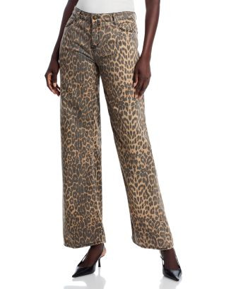 Joan Leopard Print Jeans in Natural Multi | Bloomingdale's (US)