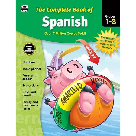 Thinking Kids The Complete Book of Spanish Grades 13 Workbook (704929) | Walmart (US)