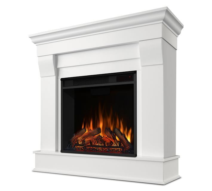 Real Flame® 41" Chateau Electric Fireplace, White | Pottery Barn (US)