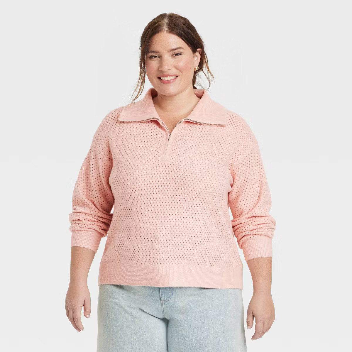 Women's Quarter Zip Collared Pullover Sweater - Universal Thread™ | Target
