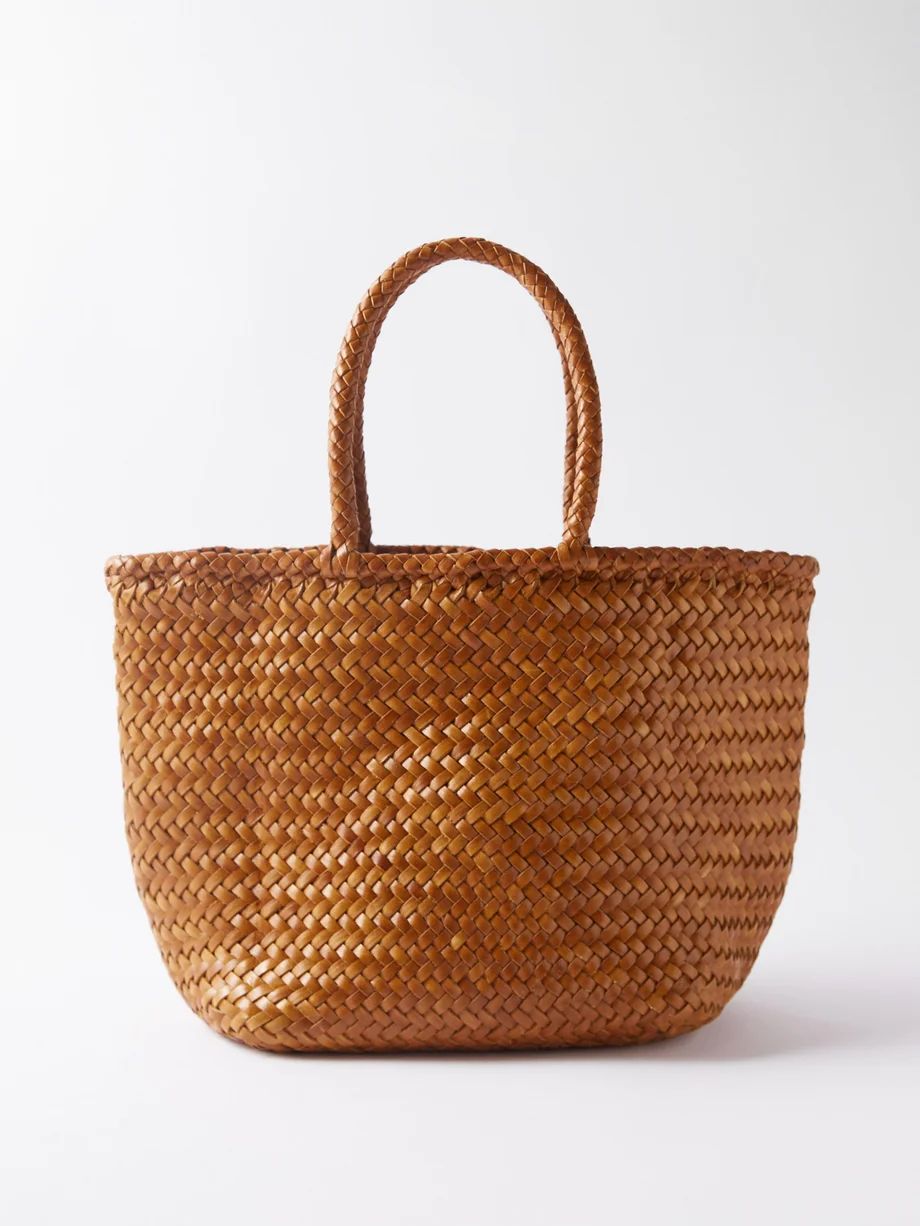 Grace small woven-leather basket bag | Dragon Diffusion | Matches (US)