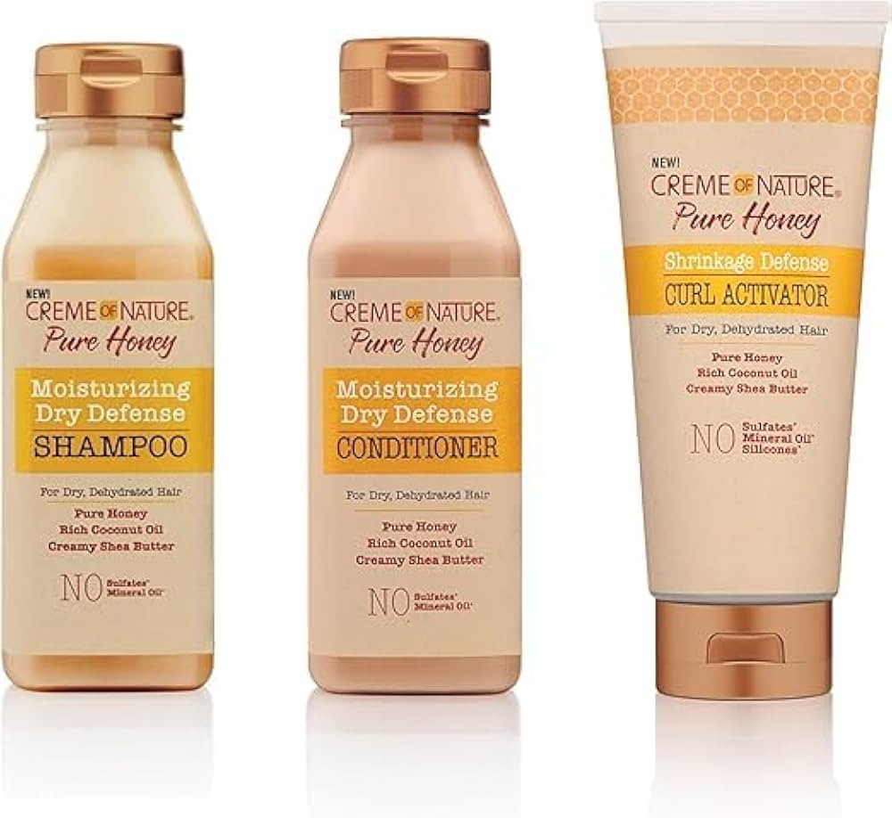 Creme of Nature Curl Activator, Pure Honey Formula with Coconut Oil and Shea Butter - Dry Defense... | Amazon (US)