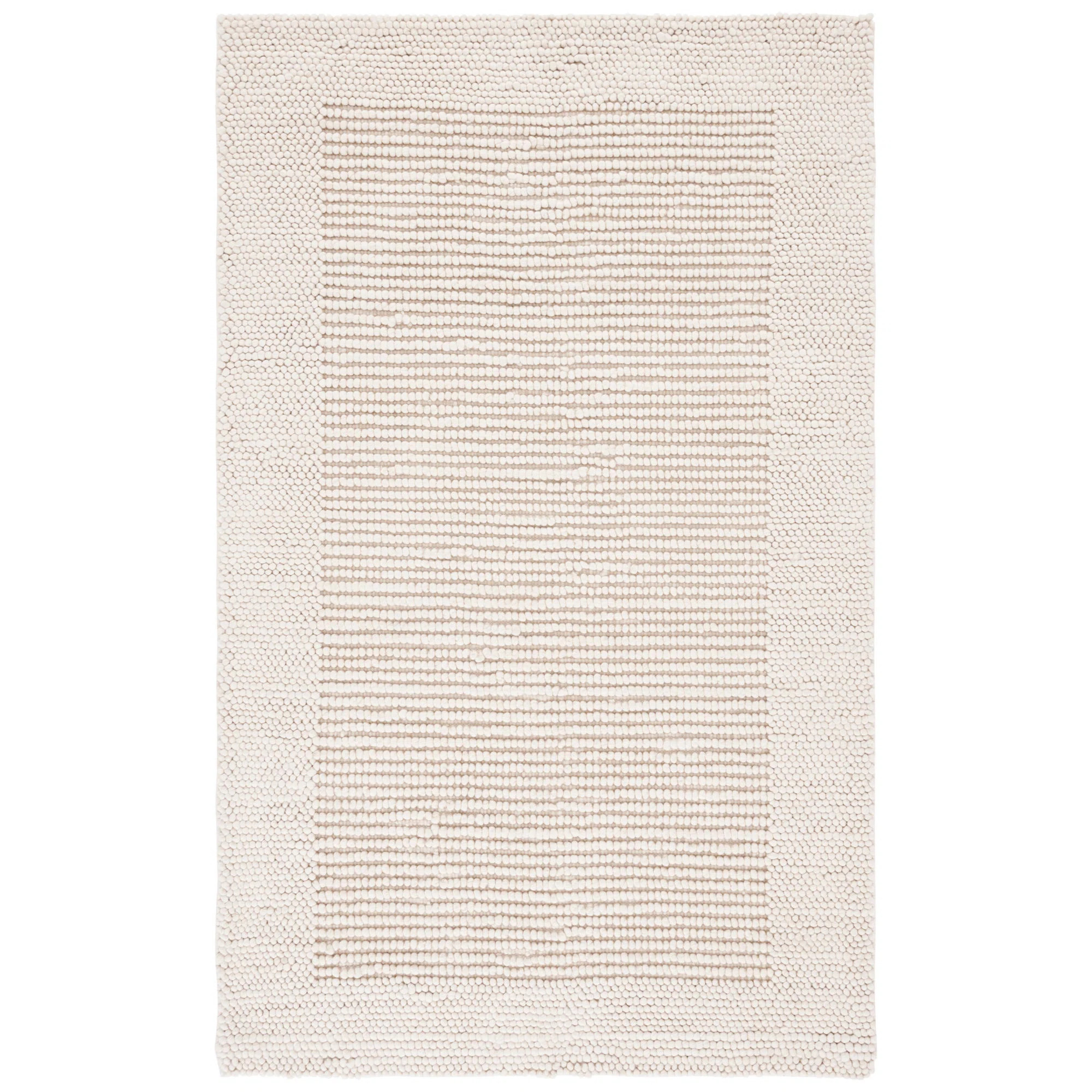 Burdick Handwoven Wool/Cotton Area Rug in Ivory/Beige | Wayfair North America