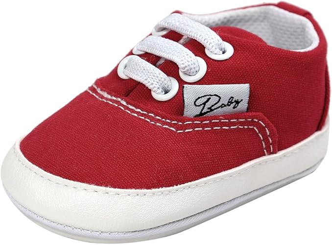 RVROVIC Baby Boys Girls Shoes Canvas Toddler Sneakers Anti-Slip Infant First Walkers 0-18 Months | Amazon (US)