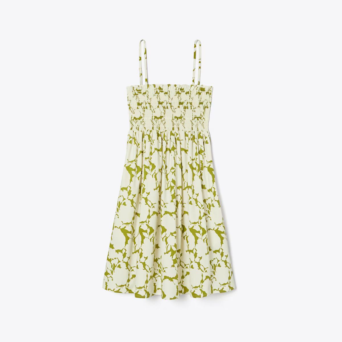 Smocked Printed Cotton Mini Dress: Women's Designer Coverups | Tory Burch | Tory Burch (US)