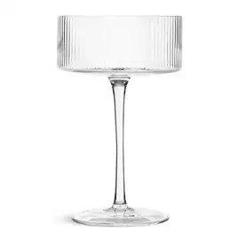 Habitat Ribbed Set of 4 Champagne Coupe Glasses | Habitat UK