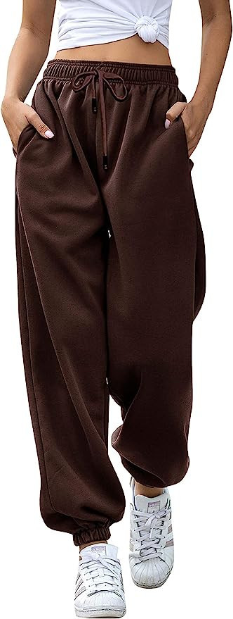 VINMEN Cinch Bottom Sweatpants for Women with Pockets | Amazon (US)