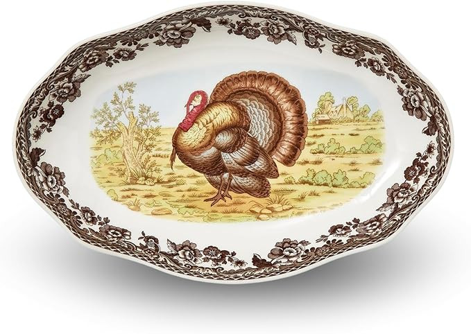 Spode Woodland Turkey 8.5" Pickle Dish | Amazon (US)