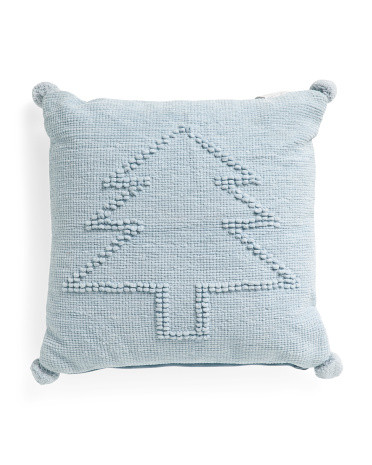 20x20 Embossed Tree Pillow | TJ Maxx