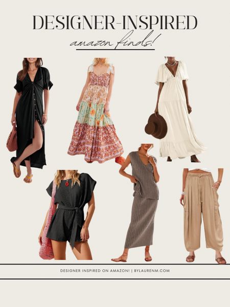 Designer inspired Amazon finds! Maxi dresses, summer linen pants, romper. 

#LTKfindsunder50 #LTKfindsunder100