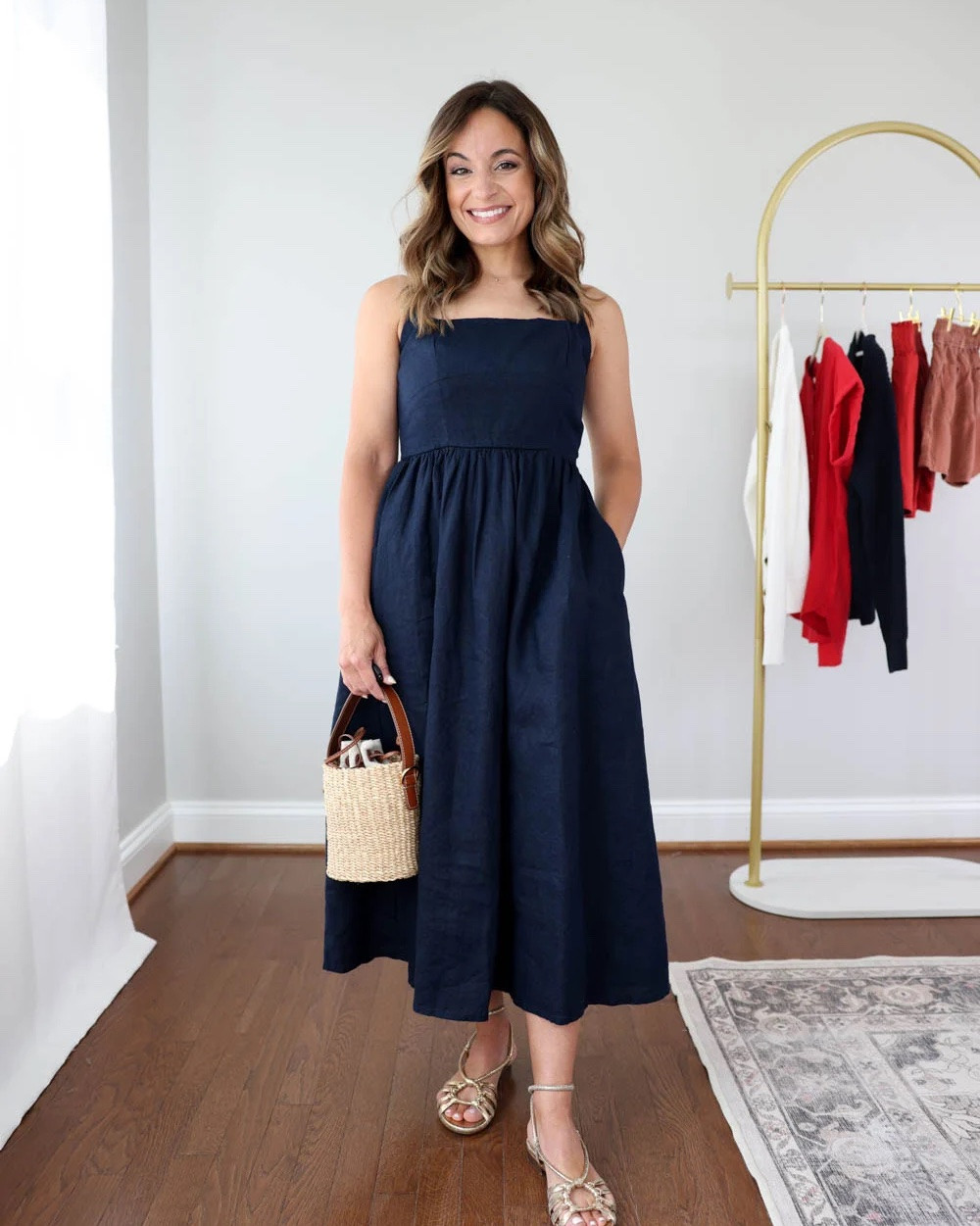100% linen and organic cotton dresses for petites from Quince!

Outfit 1:
Navy Dress (Quince): xs - straps are crossed in the back
Gold sandals (Sezane): tts

Outfit 2:
Dress (Quince): XS in Vintage Pink Chambray
Straw bag (Sezane)
Sandals (Sam Edelman): tts

Outfit 3:
Organic Cotton Poplin Smocked Midi Dress (Quince): XS
Sandals (Sam Edelman): tts

My measurements for reference: I’m 4’10” and 105lbs. My bust, waist, and hip measurement is 32”, 24”, and 36”.

#LTKPetite #LTKSeasonal #LTKootd