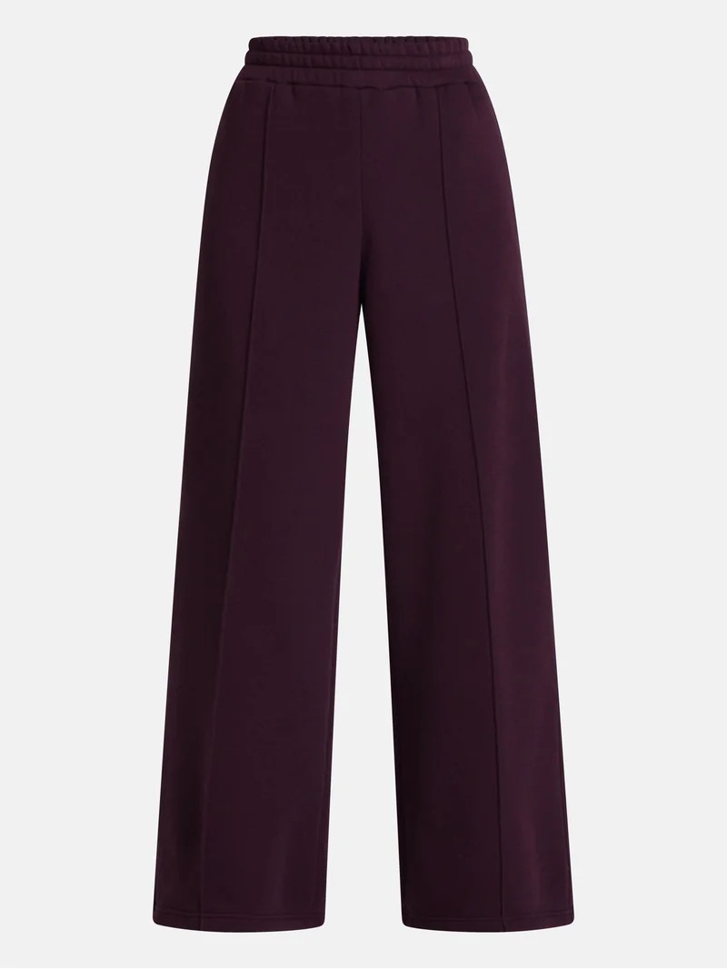 Athletic Works Women's and Women's Plus Pintuck Wide Leg Fleece Pants, 30" Inseam, Sizes XS-4X | Walmart (US)