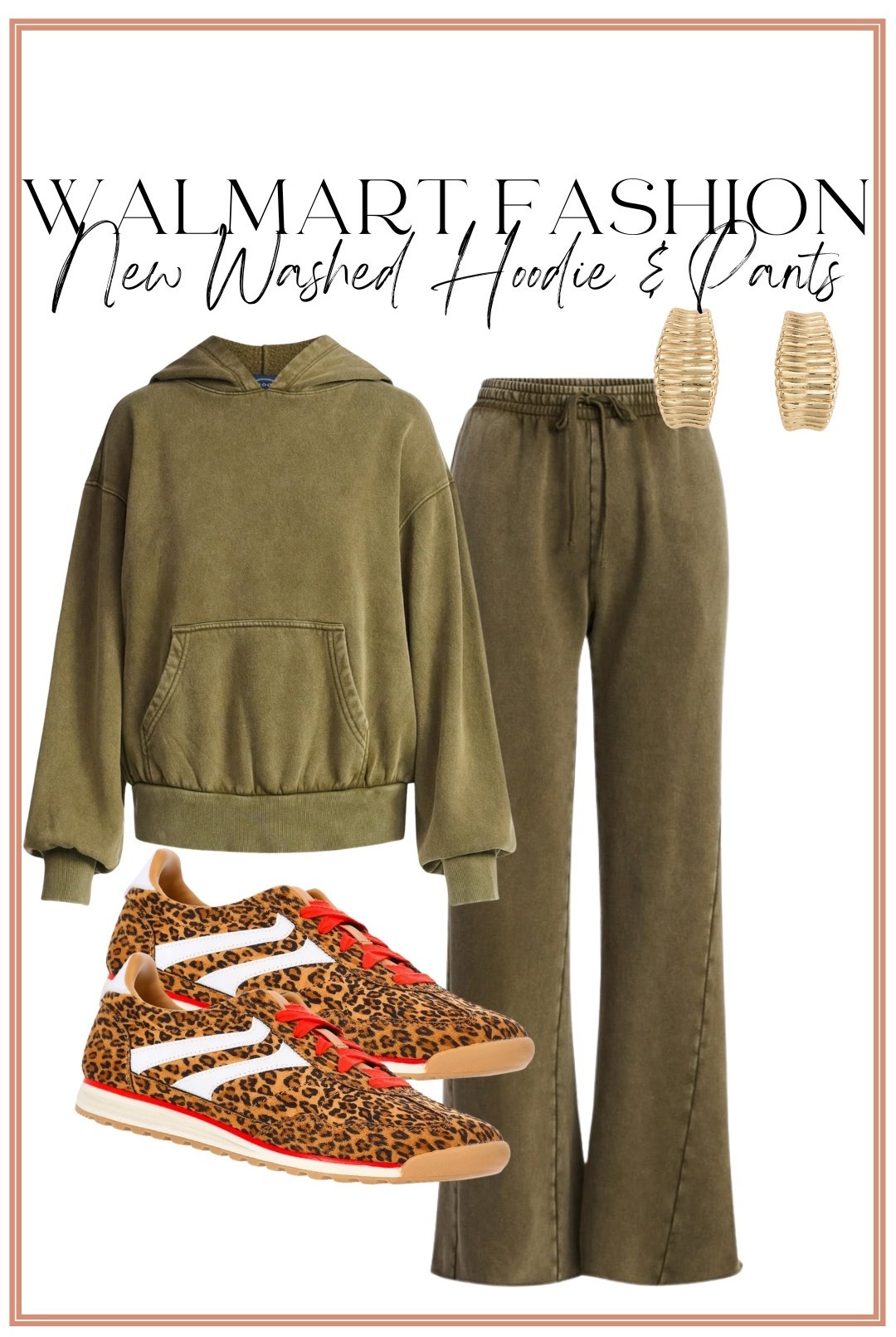 Who else loves an outfit that feels like pajamas but looks completely put together? 🤎 This brand-new Walmart washed hoodie and matching wide-leg pants set is the cozy outfit I’ll be living in all season long! The washed finish gives it that expensive, lived-in look while still being incredibly soft and comfortable.

I added my favorite leopard sneakers and simple gold jewelry to dress it up just enough for running errands, grabbing coffee, traveling, or busy mom days. This is one of those effortless Walmart fashion finds you’ll reach for again and again.

If you’re building a comfortable fall wardrobe on a budget, don’t skip this new Walmart arrival!

🍂 Perfect for:
• Airport travel outfits
• Running errands
• Coffee dates
• Weekend lounging
• School drop-off
• Casual everyday wear

#walmartfashion #walmartfinds #walmartstyle #walmartnewarrivals #matchingset #sweatsuit #hoodieoutfit #casualstyle #airportstyle #traveloutfit #comfystyle #fallfashion #widelegpants #everydayfashion #momstyle #affordablefashion #cozyoutfit #leopardsneakers #weekendstyle #ootd

#LTKootd #LTKPetite