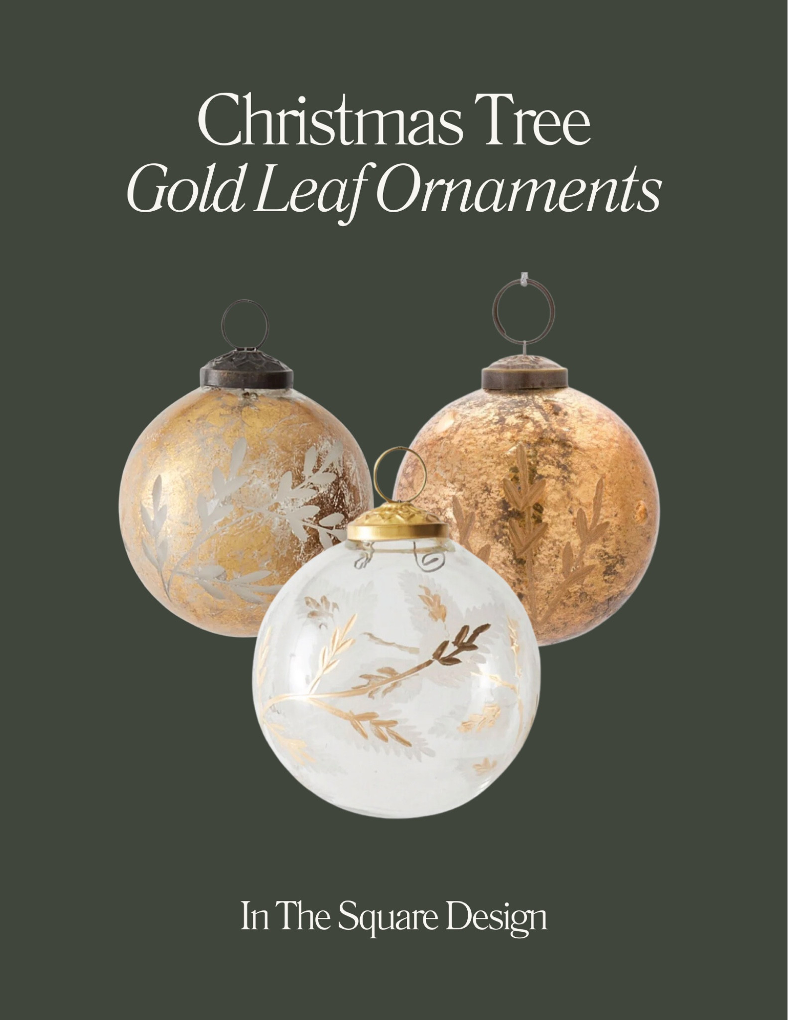 Christmas Ornaments - Glass & Gold Leaf Balls

Christmas, holiday decor, Christmas tree ornaments, glass ornaments 

#LTKSeasonal #LTKhome #LTKHoliday