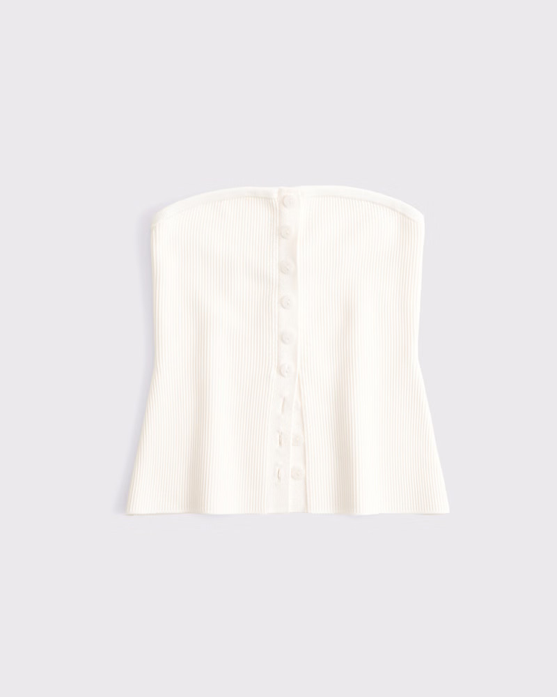 Ottoman Button-Through Tube Top | Abercrombie & Fitch (US)