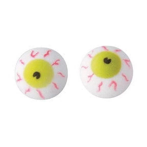 Halloween Scary Eyeballs Sugar Decorations Toppers Cupcake Cake Cookies 12 Count | Walmart (US)