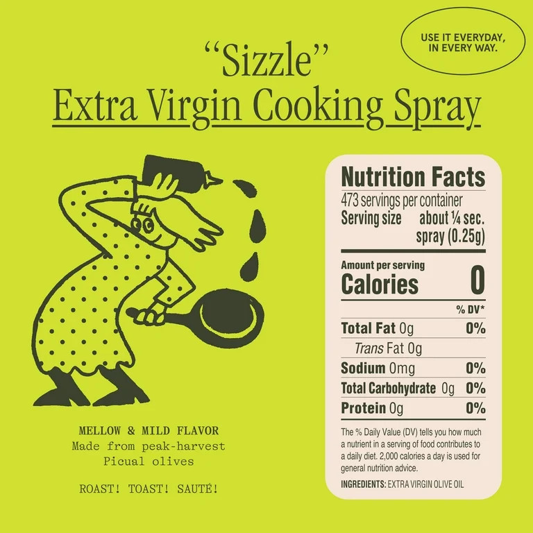 Graza Sizzle Extra Virgin Olive Oil Cooking Spray, 5 fl oz | Walmart (US)