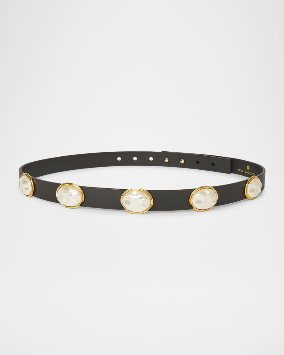 Pearly Leather Station Belt | Neiman Marcus