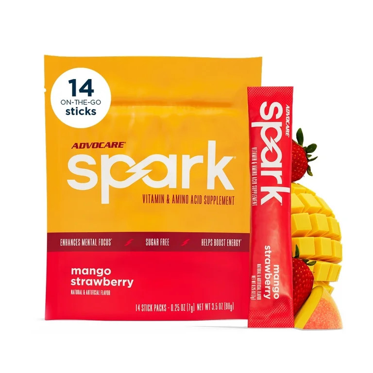 AdvoCare Spark Energy Drink Mix \u2013 Vitamin & Amino Acid Powder Supplement, Mango Strawberry F... | Walmart (US)