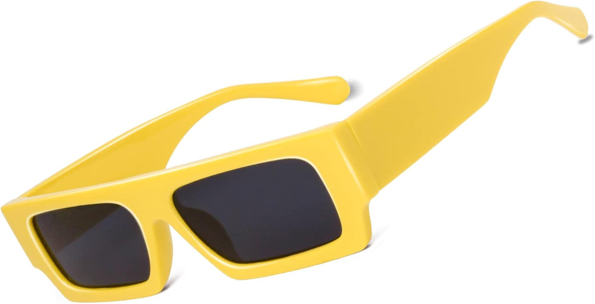 90s Small Vintage Narrow Square Sunglasses for Men Women UV400 Trendy Retro Black Glasses Cool Re... | Amazon (US)