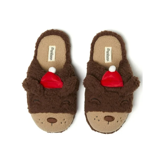 Dearfoams Cozy Comfort Unisex Critter Snowbear Scuff Slippers | Walmart (US)