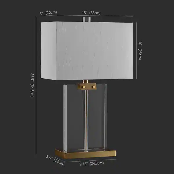 SAFAVIEH Couture Lighting 25.5-inch Maddock Crystal Table Lamp - 15 IN W x 8 IN D x 25.5 IN H - B... | Bed Bath & Beyond