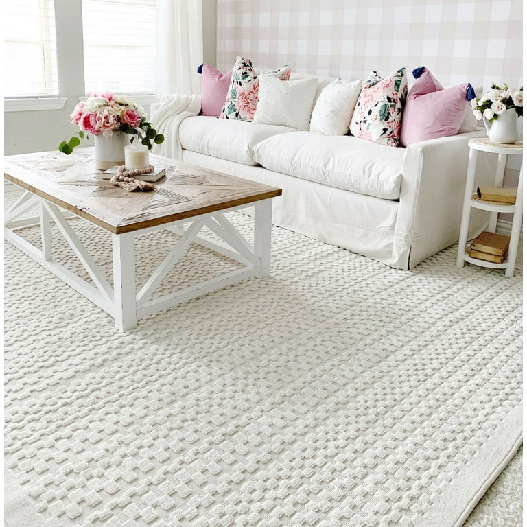 My Texas House Quail Hallow Indoor/ Outdoor, Geometric, Area Rug, Natural, 5'2" x 7'6" | Walmart (US)