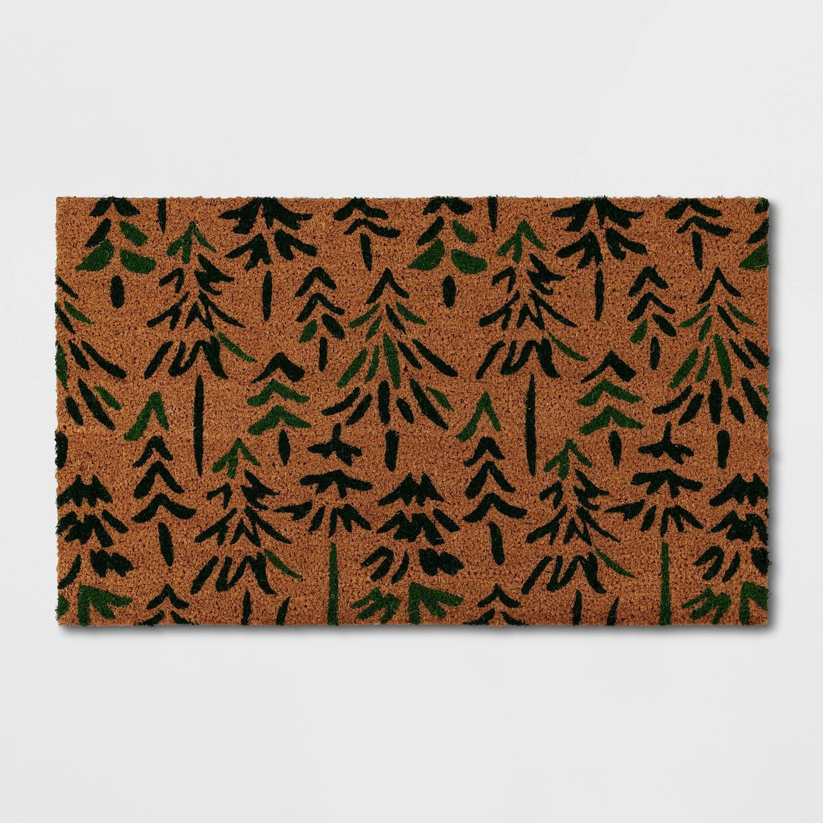 1'6"x2'6" Christmas Tree Coir Doormat Green - Threshold™ | Target