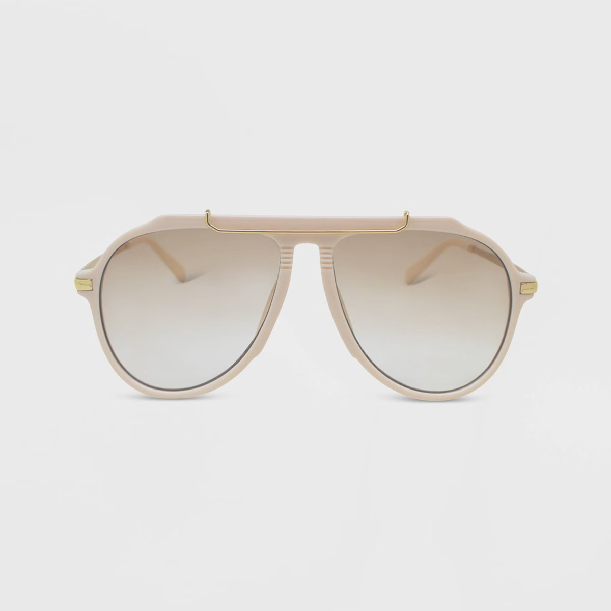 Women's Solid Plastic Metal Aviator Combo Sunglasses - Wild Fable™ Beige Nude | Target
