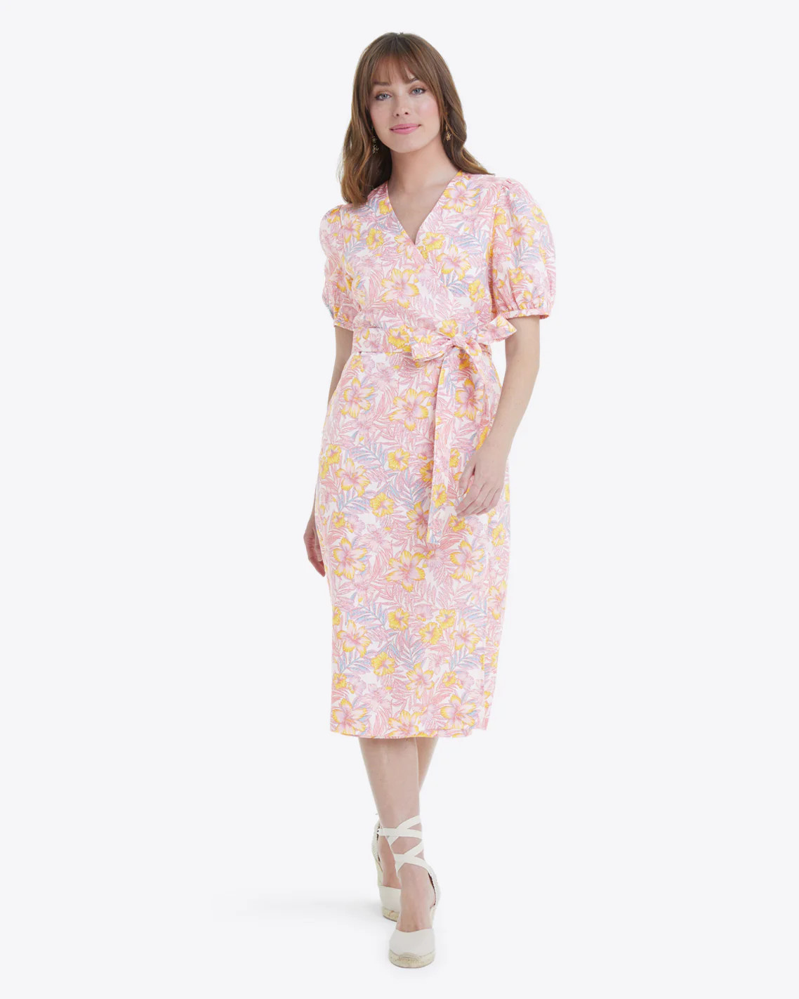 Rhonda Wrap Dress in Lily Floral | Draper James (US)