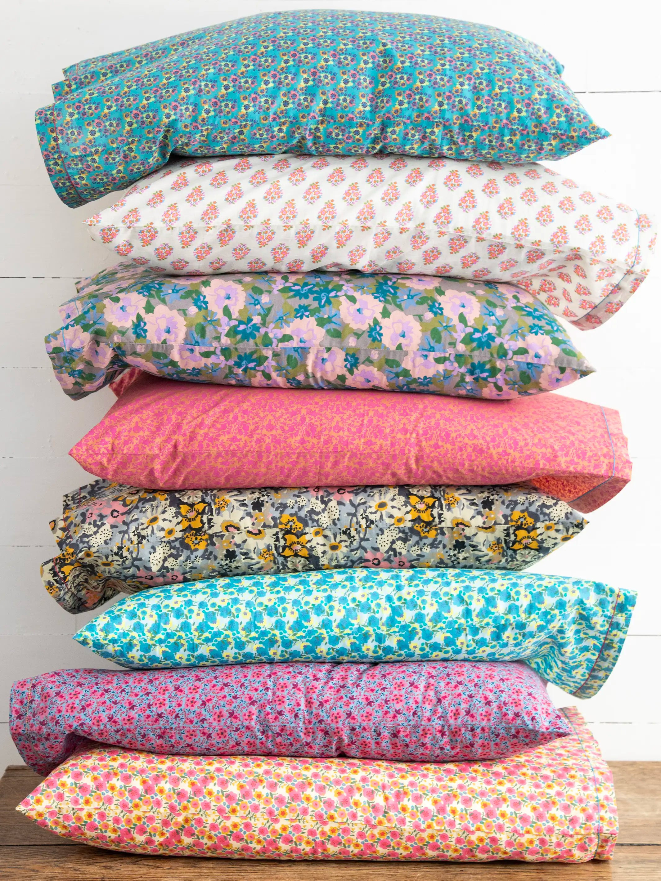 Mix & Match Soft Cotton Pillowcase, Single - Blue Maia | Natural Life